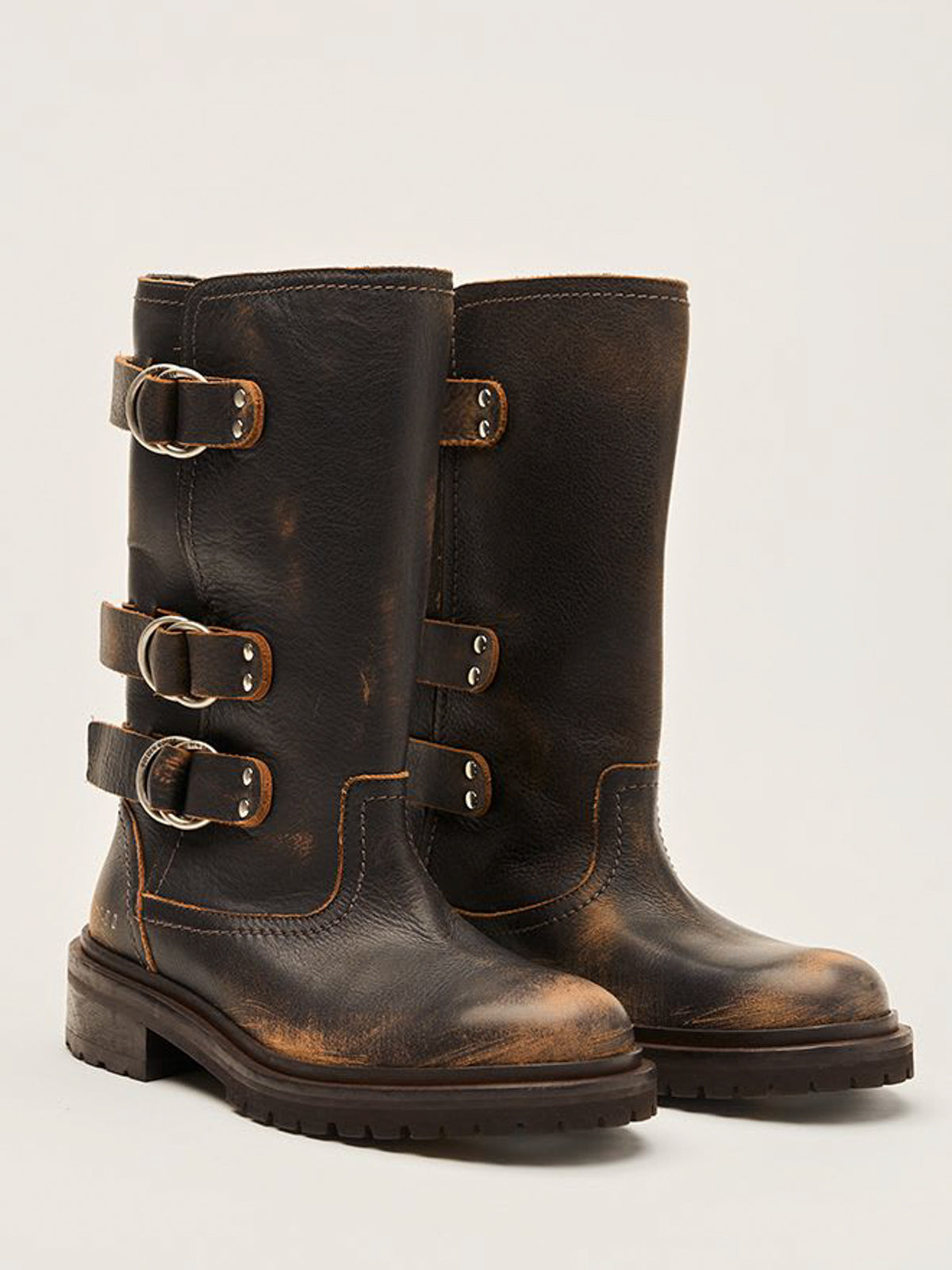 Stivali Kurt With Straps Distressed Upper Golden Goose