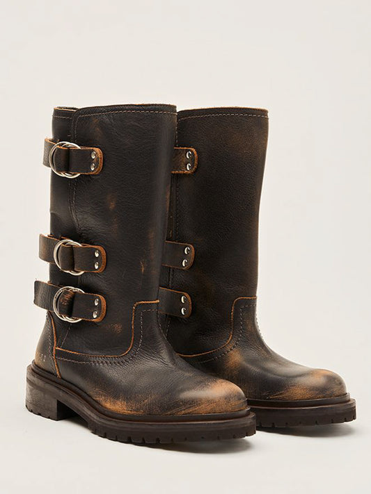 Stivali Kurt With Straps Distressed Upper Golden Goose
