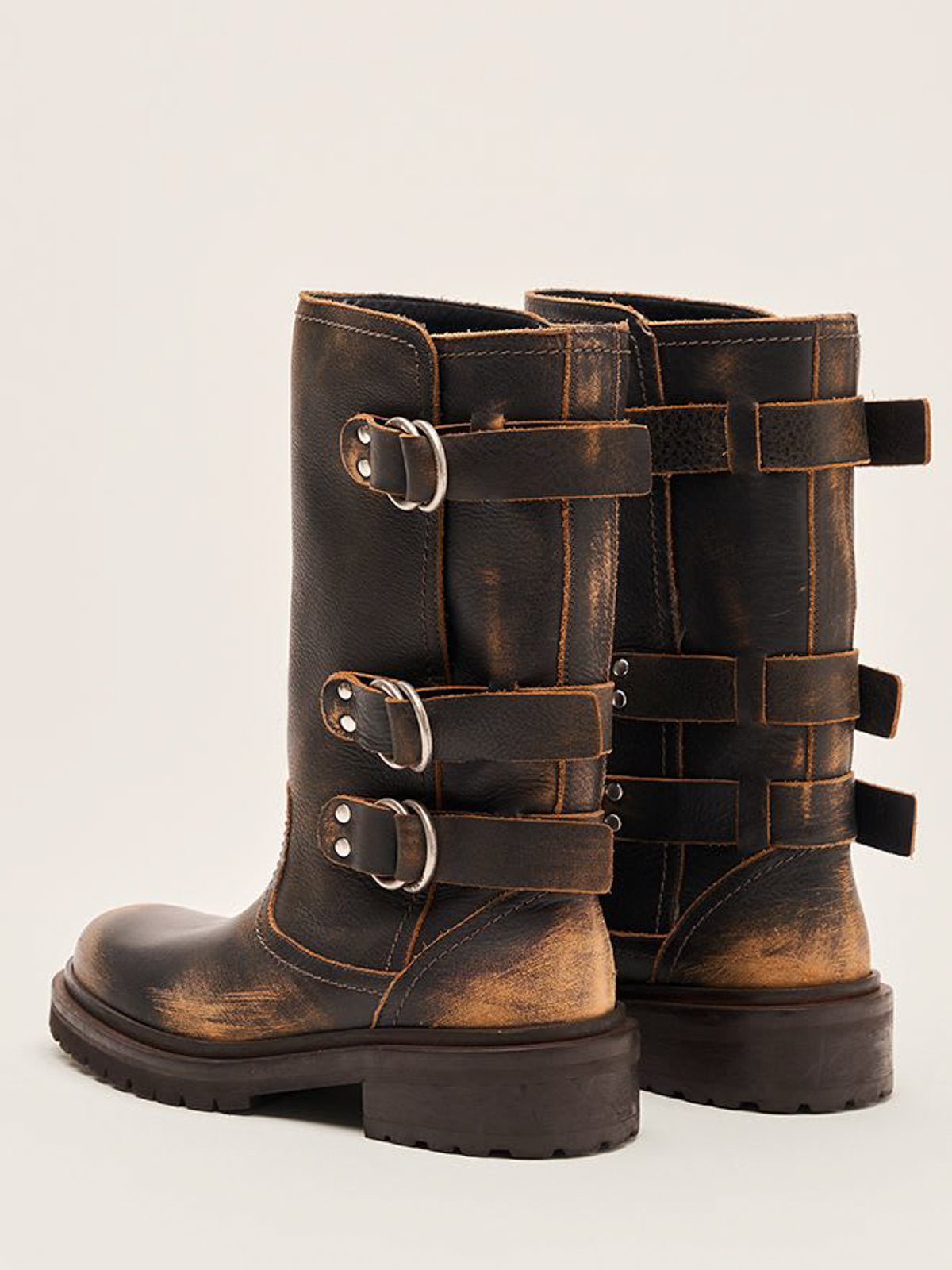 Stivali Kurt With Straps Distressed Upper Golden Goose